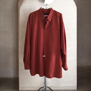 VENETO men’s longsleeve dress shirt dark red size XXL very professional …